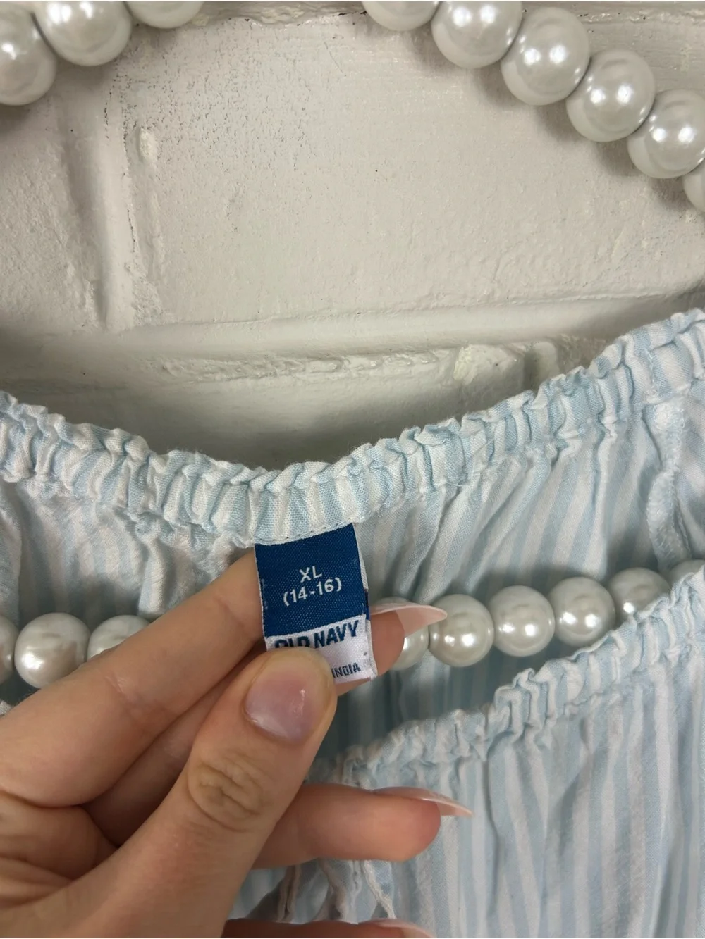 Old Navy Girls Striped Casual Peasant Top Size XL 14/16